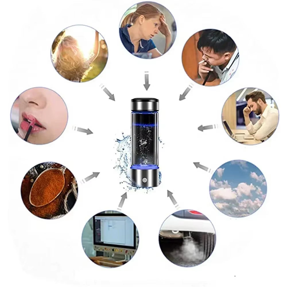 HydroGlow™ Smart Hydrogen Water Bottle – Drink Your Way to Better Health