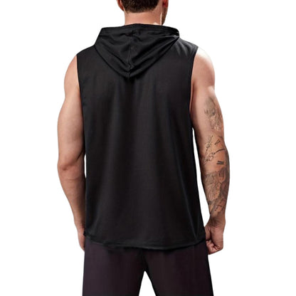 Graphic Drawstring Hooded Sweat Activated Sports Top