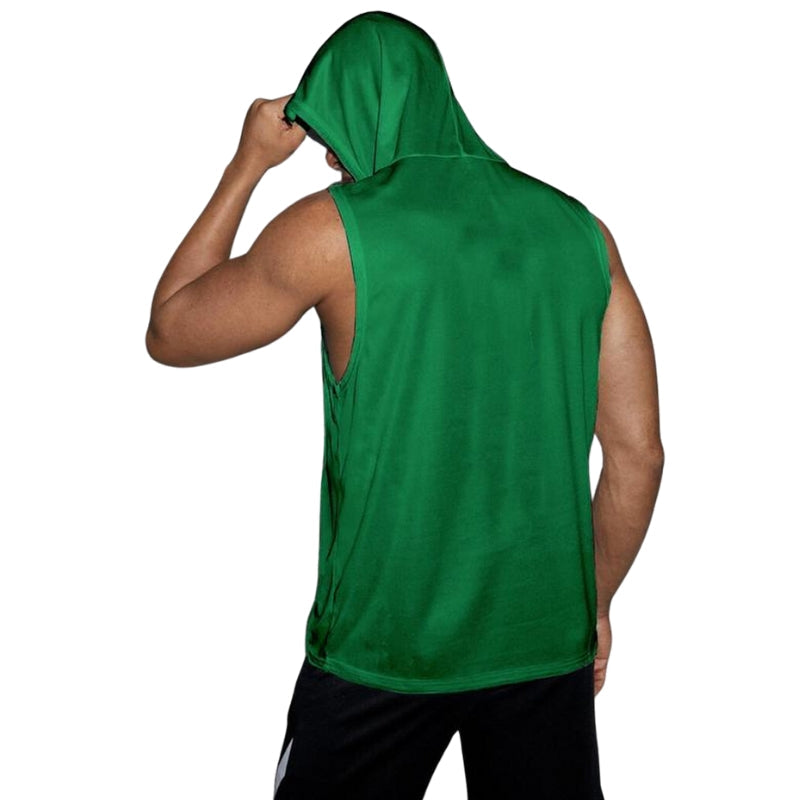 Graphic Drawstring Hooded Sweat Activated Sports Top